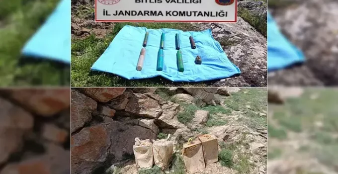 Bitlis’te teröristlere ait patlayıcı ele geçirildi